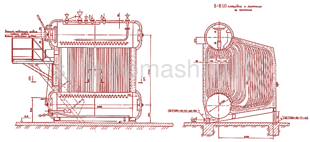 Чертеж котла де 16